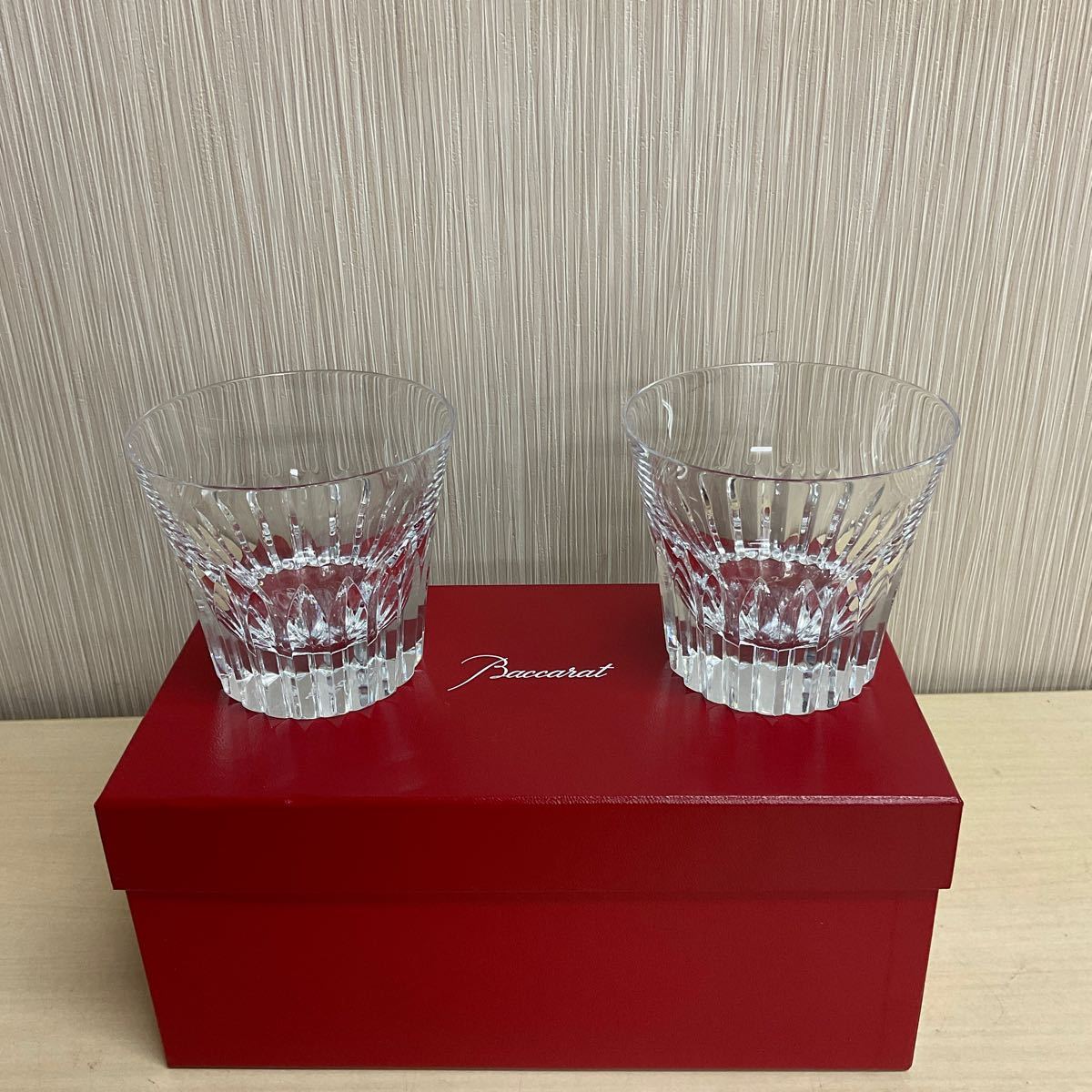 営HG02-60S Baccarat バカラ タンブラー ペアグラス 美品 外箱凹み多少あり_画像2