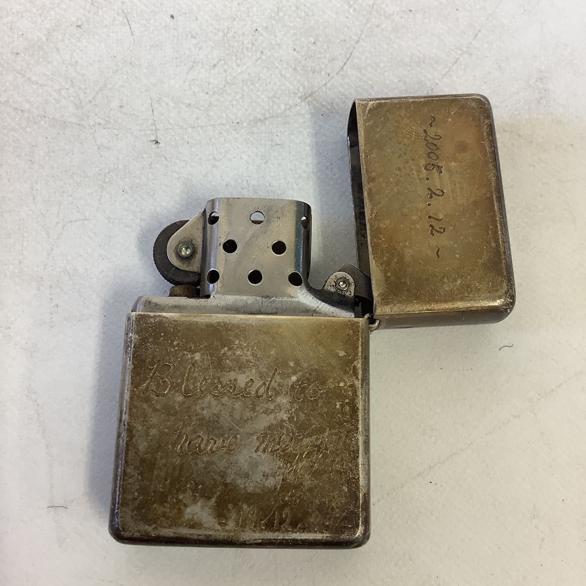 ◯営KU080-キT60【埼玉発】ZIPPO ジッポー オイルライター STERLING スターリングシルバー シルバー925 ケース重量35g 2005年製 現状品_画像6