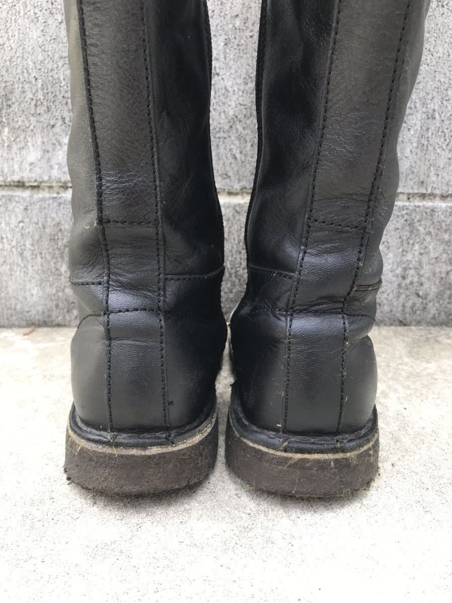 美品 廃盤モデル Clarks ORIGINALS DESERT RIDER クラークス デザートライダー UK5 24.5cm #BLACK LEATHER MADE IN VIETNAM 定価29,400円_画像3