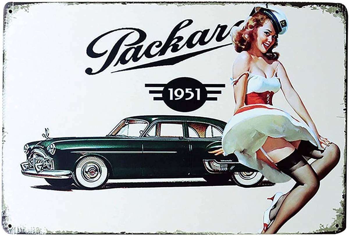 【5枚セット 車】ブリキ看板 アメリカン レトロ 雑貨飾り アンティークの画像6
