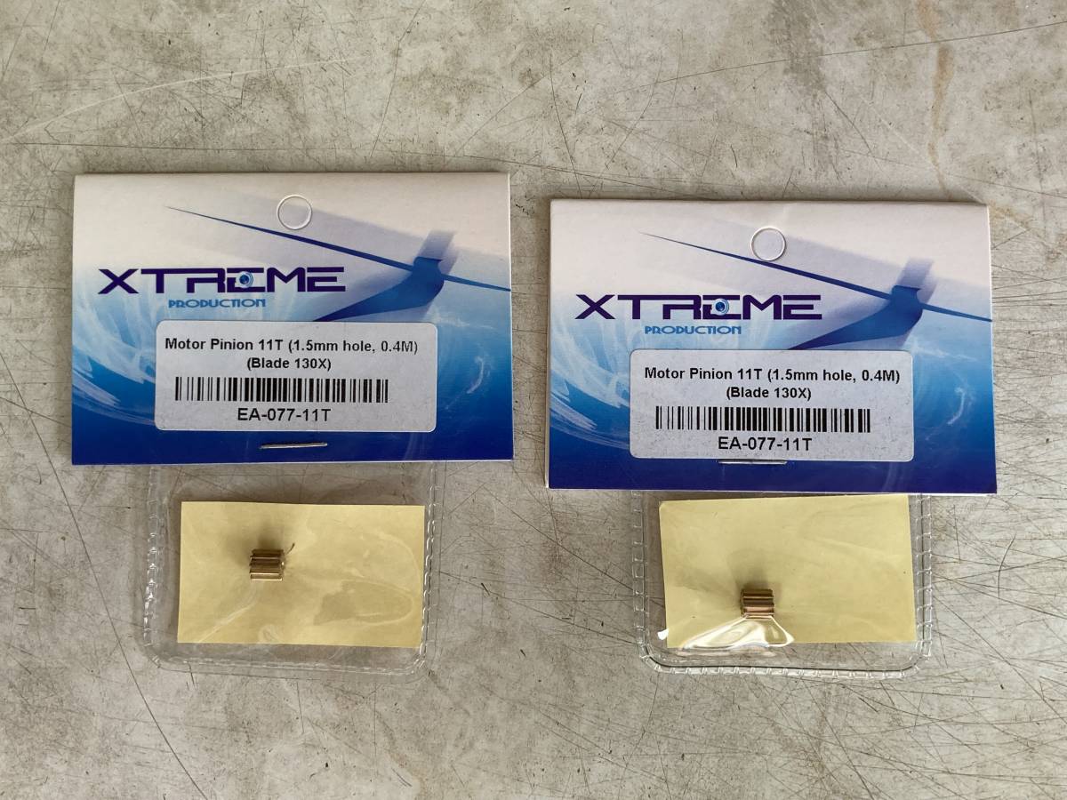 【新品】XTREME Motor Pinion 11T(1.5mm hole,0.4M) EA-077-11T ピニオンギア 2個セット_画像1