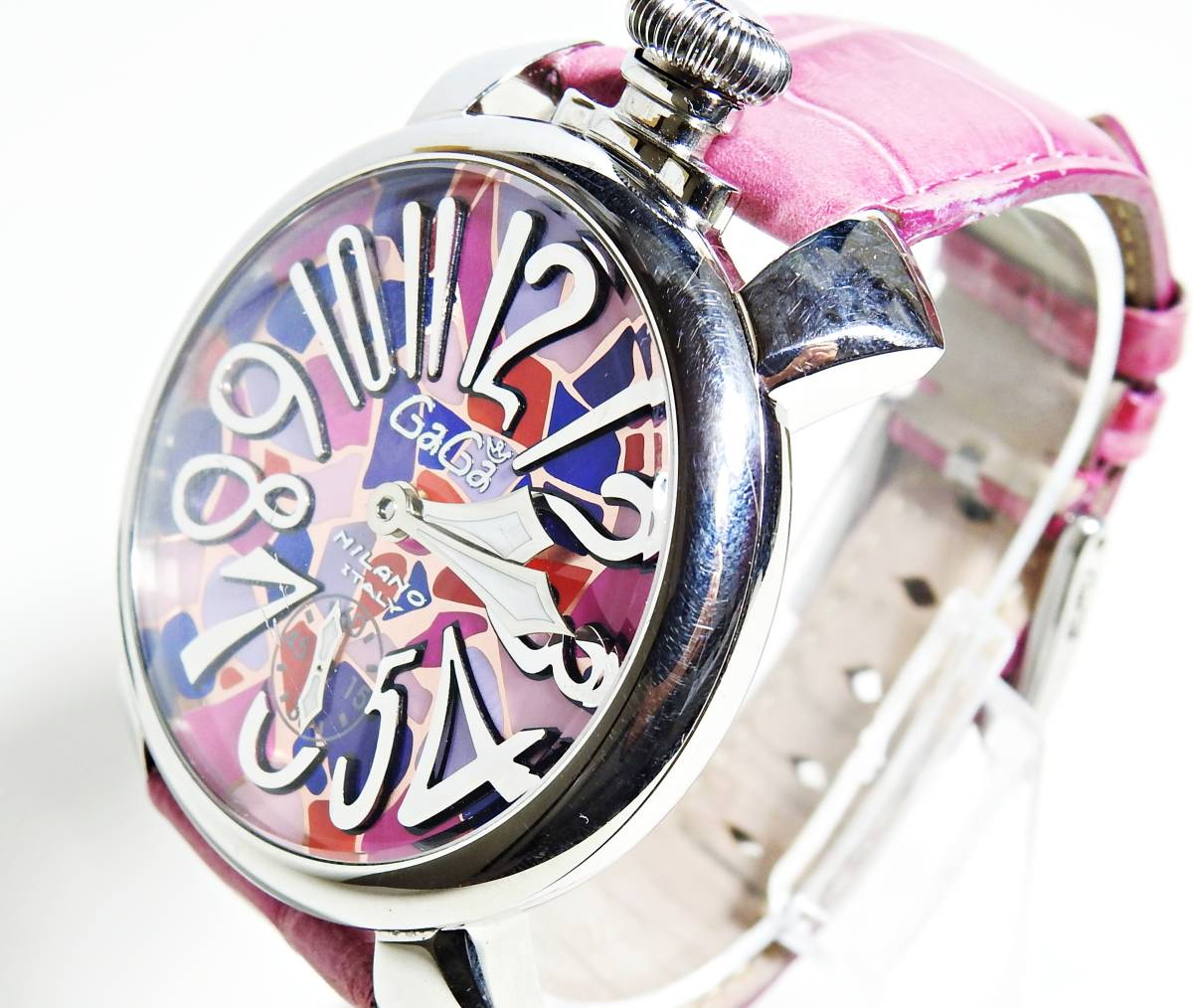 ガガミラノ マヌアーレ 48ｍｍ モザイク 手巻き 正規品 稼働品 メンズ腕時計 GaGa MILANO　_画像1