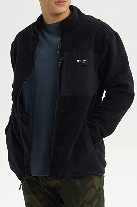 BURTON バートン フリース ジップアップ ジャケット Sサイズ HEARTH FULL-ZIP 黒 ブラック _画像1