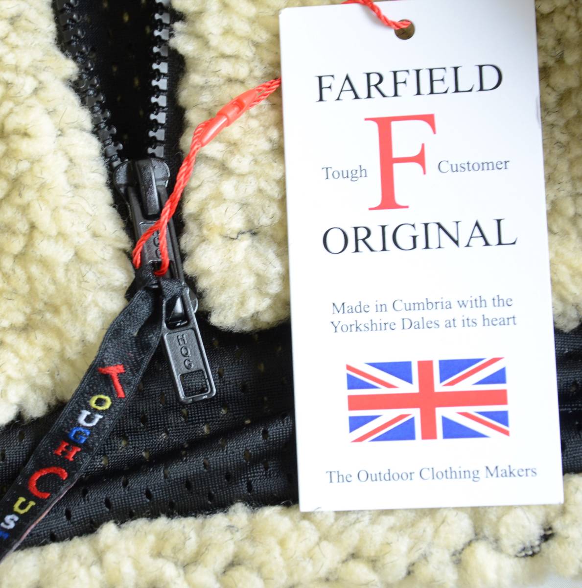 未使用 UK製 FARFIELD ボア 半袖 ジャケット ベスト size 4 ナチュラル_画像6