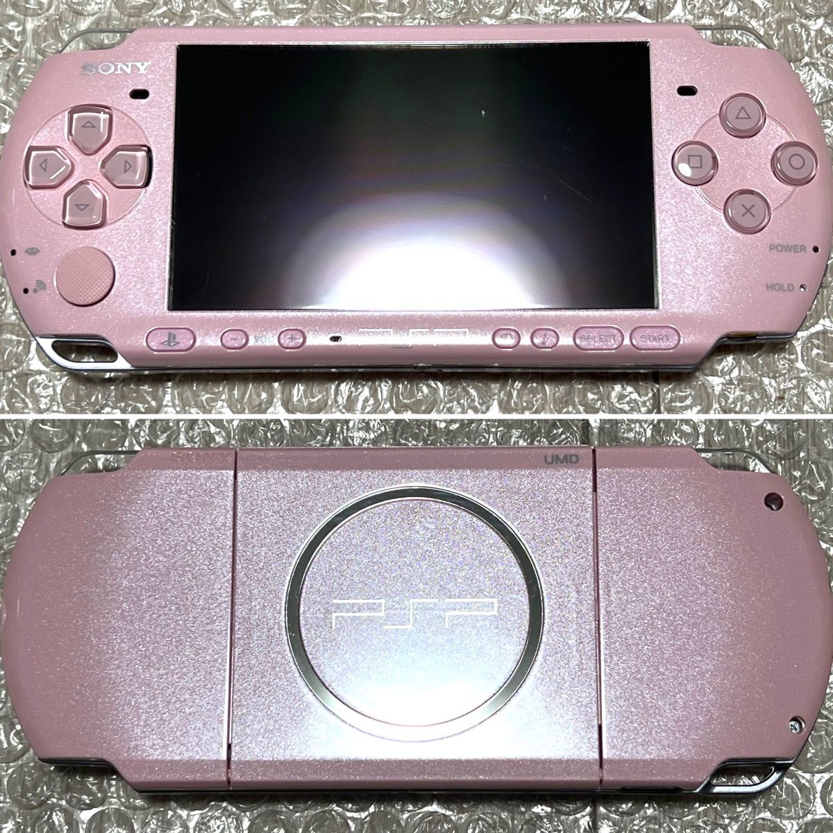 〈本体極美品・動作確認済み〉PSP-3000 本体 ブロッサムピンク ＋メモリースティック 1GB PlayStation Portable 薄型 最終型_画像2