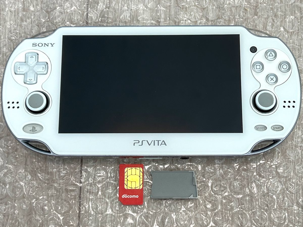 画面無傷・動作確認済み〉PS vita PCH -1100 クリスタルホワイト本体