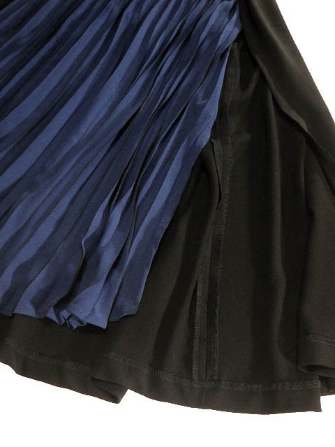 ☆美品2021☆sybillaシビラ/レイヤードロングスカート定価3.3万:M/黒×紺yt652_画像3