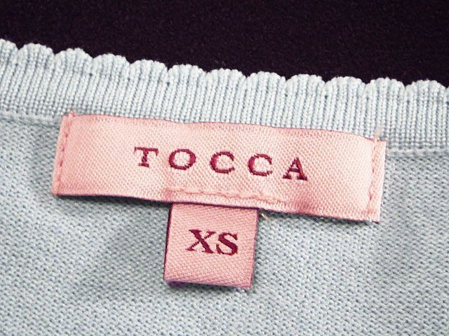 ★未使用2019★TOCCAトッカ/洗えるROISカーディガン定価2.1万:XS/サックス系yt635_画像9