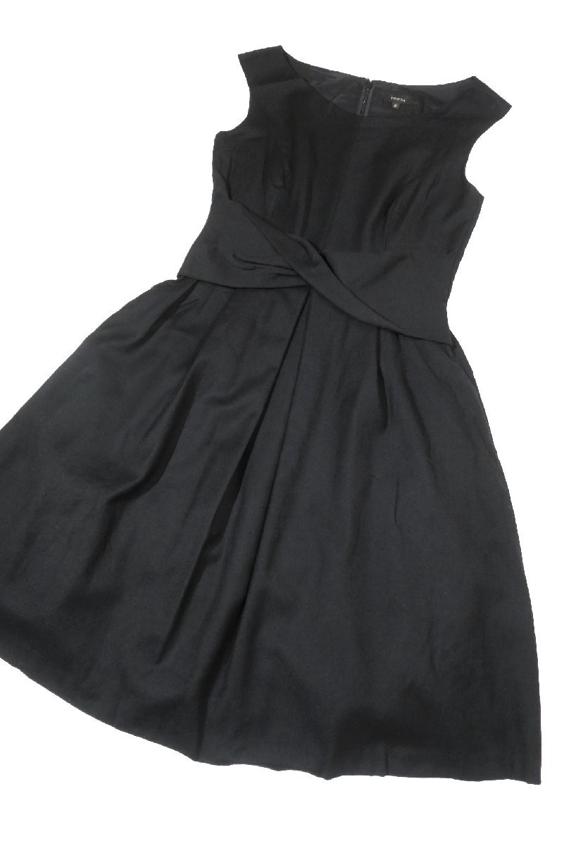 * small size / beautiful goods *TOCCA Tocca /NEVER VETTER dress One-piece :0/ black nj098
