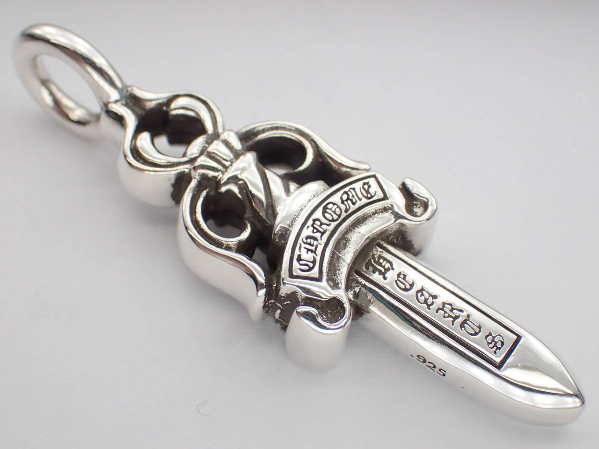 CHROME HEARTS 　　ダブルDAGGERペンダントトップ19.9ｇ　★インボイス原本付属★正規品_画像6