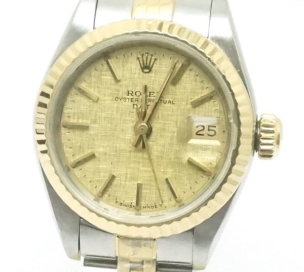 中古 ビンテージ品 ROLEX ロレックス デイトジャスト イエローゴールド コンビ レディース 腕時計 自動巻 69173_画像1