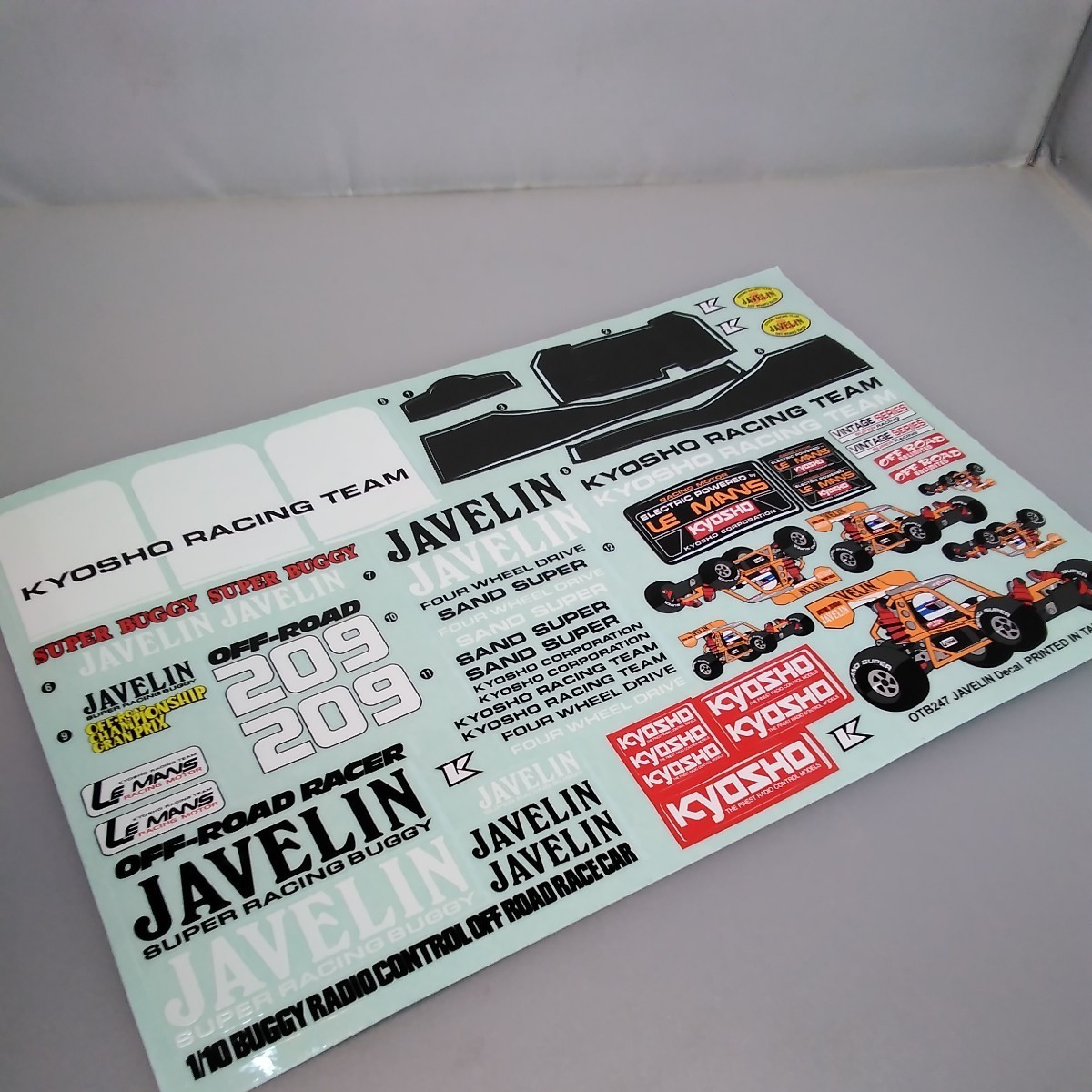 DECAL デカール ボディ ステッカー★京商 JAVELIN ジャベリン★OFF ROAD BUGGY★送料無料★即日発送★ _画像1