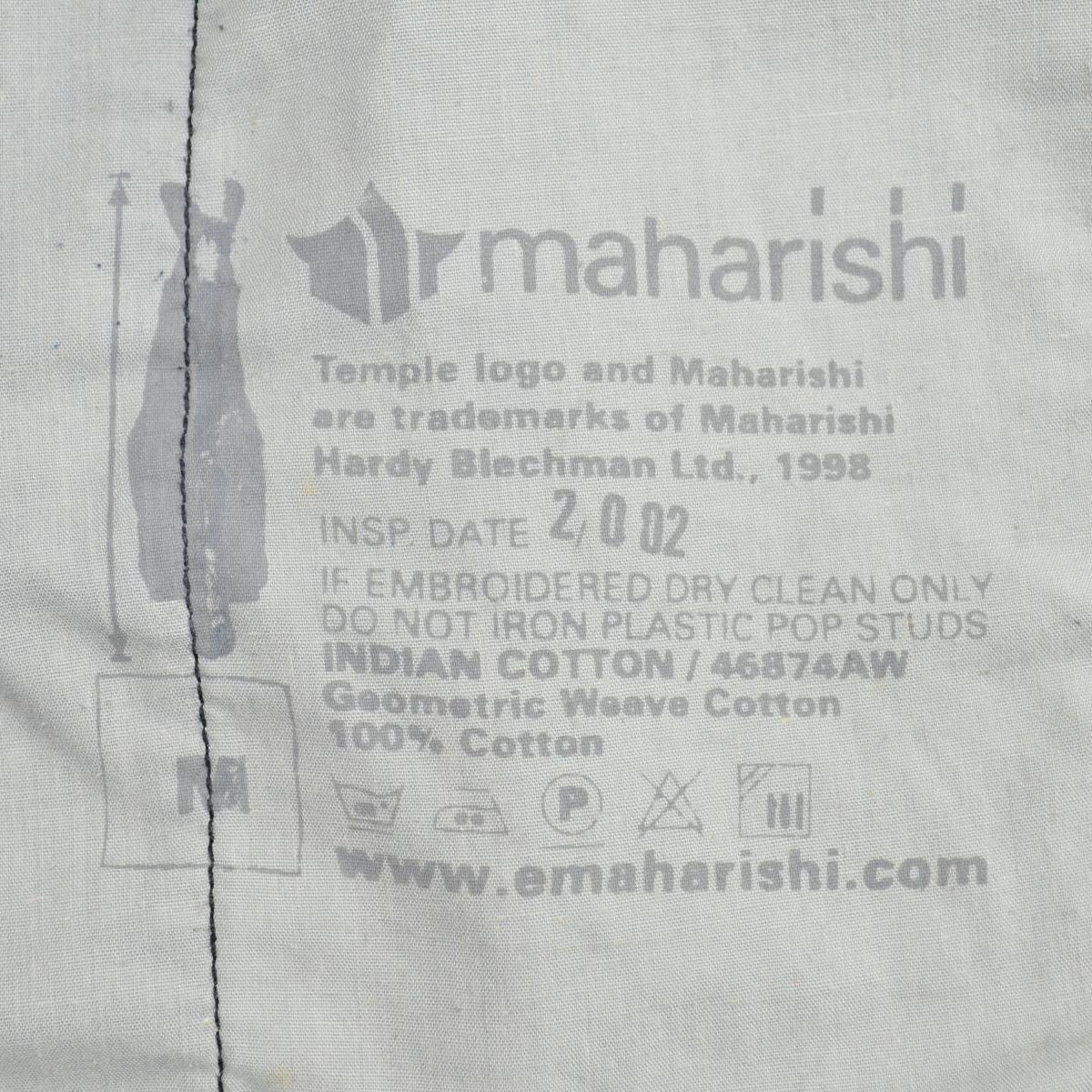 【M】Maharishi / マハリシ 00s archive ドラゴン刺繍 比翼長袖シャツ_画像3