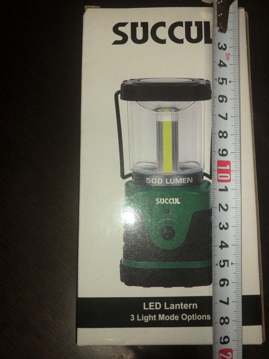 新品　未使用品　SUCCUL LEDランタン ランプ　電池式 18センチ（約7インチ）88×95 保証書付　極地キャンプ対応　