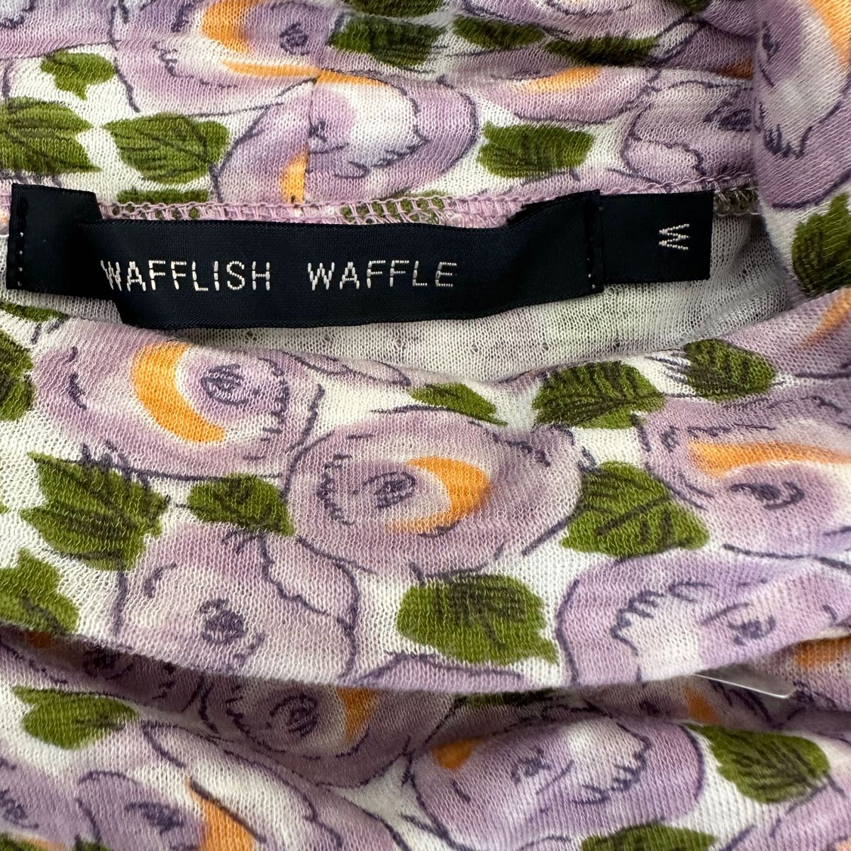 ワッフリッシュワッフル　wafflish waffle  タートル　花柄　トップス　110  M 長袖