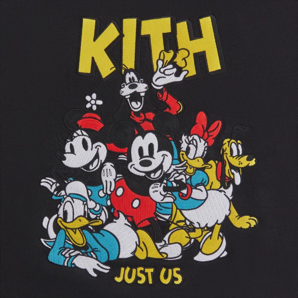 Disney Kith for Mickey Friends Forever Vintage Crewneck Black XLサイズ キス ディズニー ミッキー クルーネック スウェット ブラック_画像4