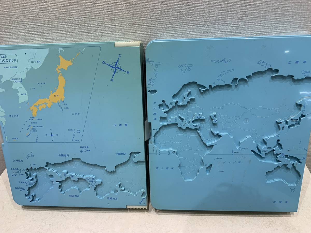 M2374　くもんの世界地図パズル 日本地図　知育玩具 おもちゃ パズル　_画像4