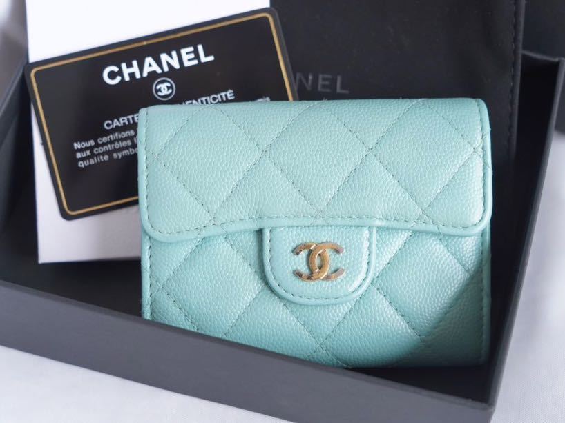 極美品 CHANEL マトラッセ コインカードケース キャビアスキン ミニ