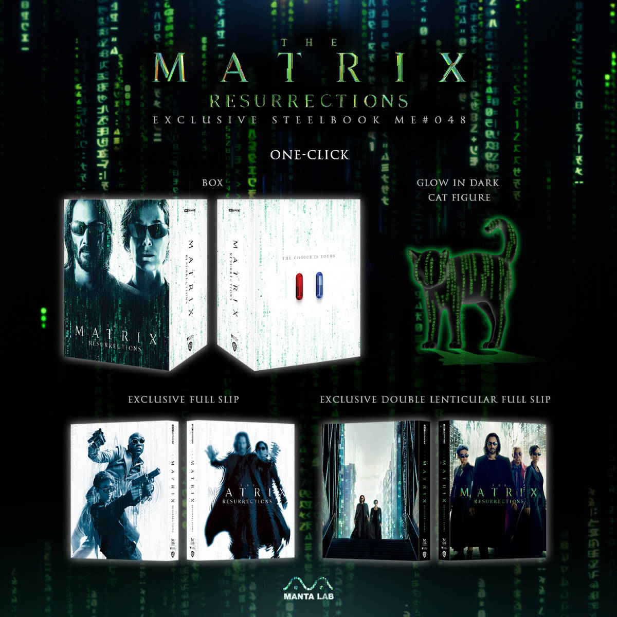 マトリックス 1-4 クアドリロジー 4KUHD+BD スチールブック 1-Click Boxset Glow in Dark 蓄光 [Blu-ray] Steelbook - numbered (Import)_画像8