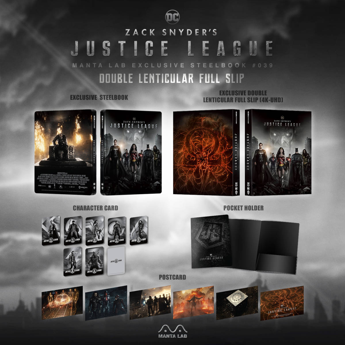 ジャスティス・リーグ: Zack Snyder's Cut 4KUHD+BD スチールブック 1-Click Box [Blu-ray] Steelbook - numbered (Import)_画像5