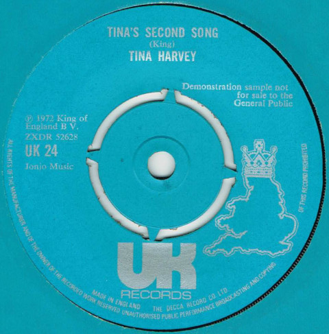 ●TINA HARVEY / NOWHERE TO RUN [UK 45 ORIGINAL 7inch シングル DEMO 試聴]_画像2