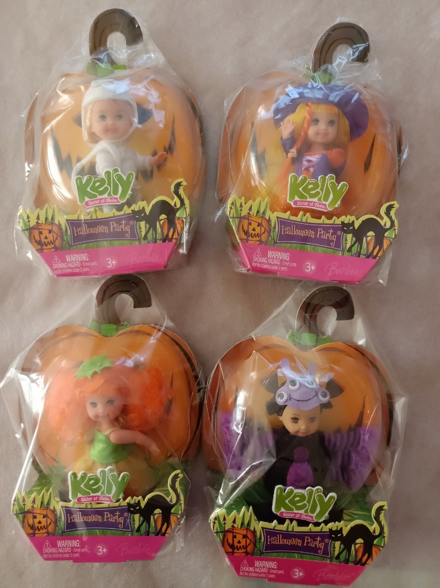  Barbie * Kelly * Tommy * Halloween party *4 kind set 