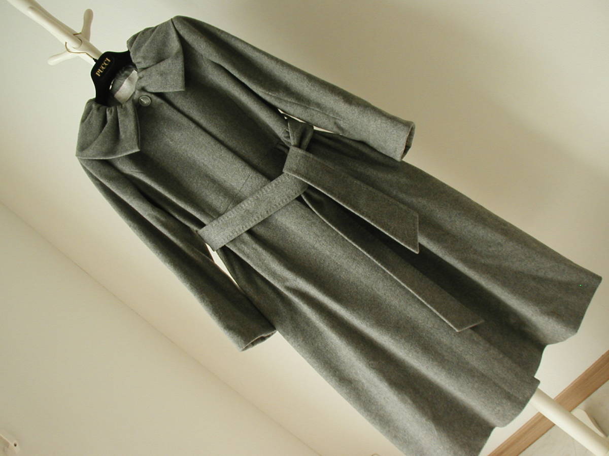  franc kofela-ro. coat * cashmere 100%/ size 2/ fur / fox / gray / platinum line 