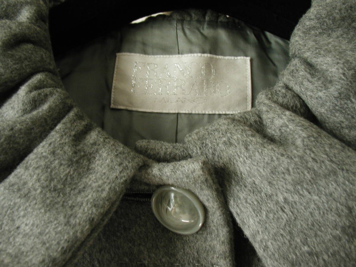  franc kofela-ro. coat * cashmere 100%/ size 2/ fur / fox / gray / platinum line 