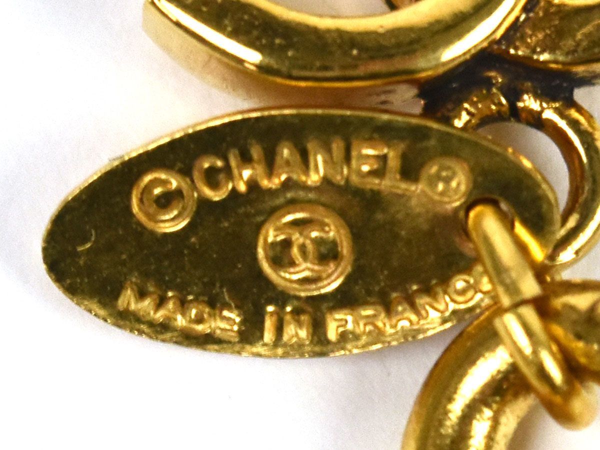 162659◇ CHANEL シャネル ココマーク マトラッセ ブレスレット アクセサリー GP ゴールド ヴィンテージ レディース プレート/ E_画像6