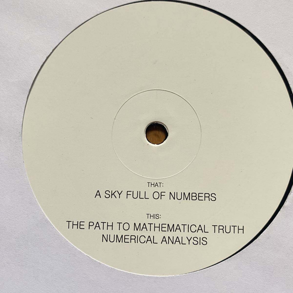 Techno / 12'' / Milton Bradley - A Sky Full Of Numbers / Do Not Resist The Beat! - BEAT 06 / 2011 / Dubplates & Masteringの画像2