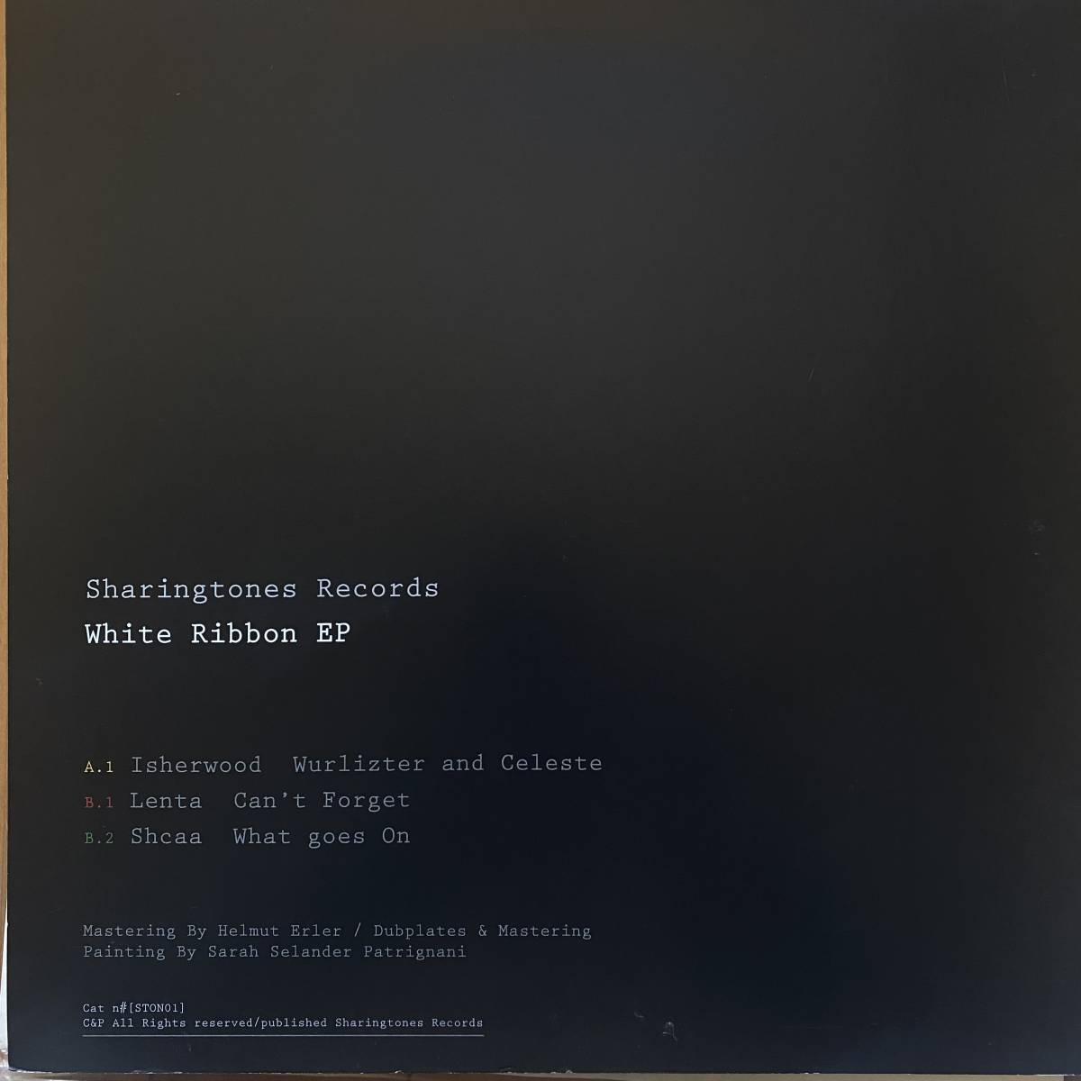 [Dub, House, Minimal] 12'' / Various - White Ribbon / Sharingtones STON01 / 2013 / 180g / Isherwood, Lenta, Shcaa_画像2