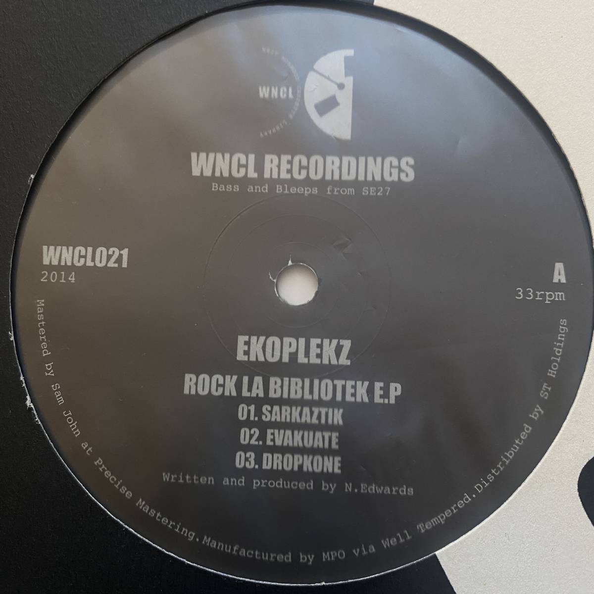 [Techno, Experimental] 12'' / Ekoplekz - Rock La Bibliotek EP / WNCL Recordings - WNCL021 / 2014_画像2