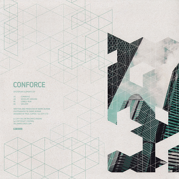 [Downtempo, Dub Techno, Deep House] 12'' / Conforce - Dystopian Elements EP / Delsin - 89dsr/cfc2 / 2011の画像2