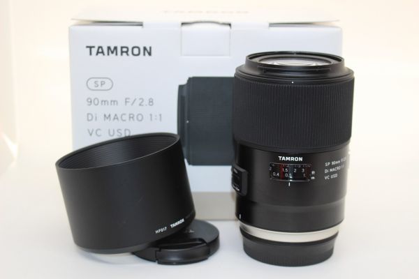 ■新品同様品■タムロン TAMRON SP 90mm F2.8 Di MACRO 1:1 VC USD F017 Canon キヤノン用 #Z2952_画像1