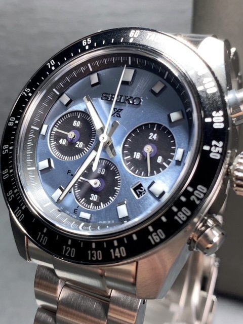 新品 国内正規品 腕時計 セイコー プロスペックス スピードタイマーSEIKO PROSPEX SPEEDTIMER ソーラー クロノグラフ アイスブルー SBDL109_画像3