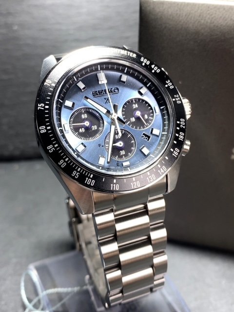 新品 国内正規品 腕時計 セイコー プロスペックス スピードタイマーSEIKO PROSPEX SPEEDTIMER ソーラー クロノグラフ アイスブルー SBDL109_画像2