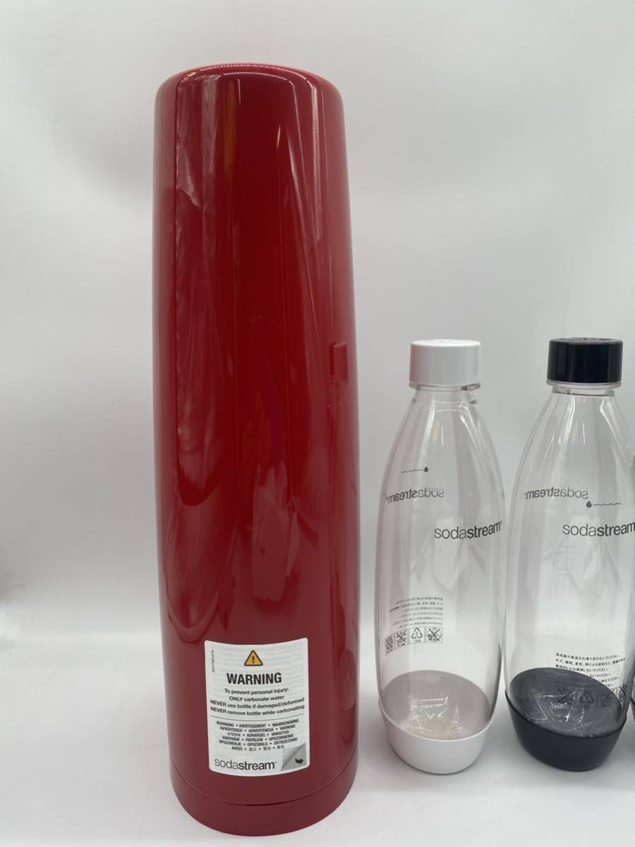 sodastream ソーダ ストリーム ボトル 4本 動作未確認 現状品 赤 RED レッド SPT-001 YO12A10_画像2