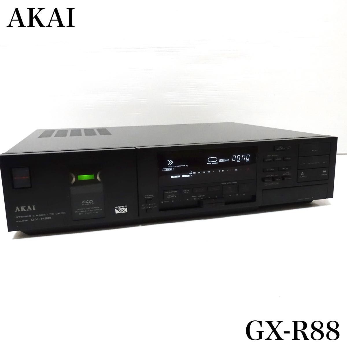 【通電確認のみ】 AKAI カセットデッキ GX-R88_画像1