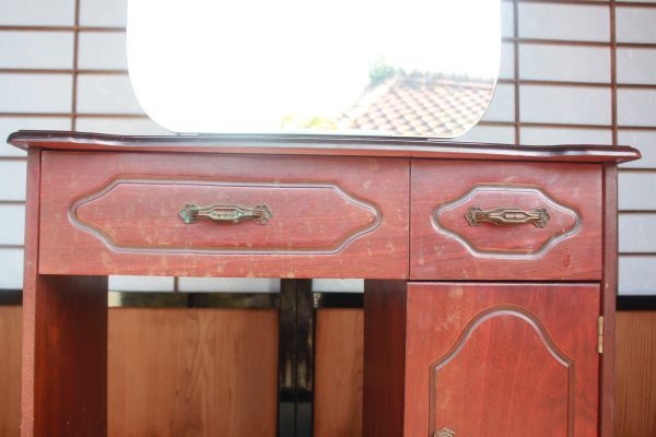 [ delivery ]* beautiful goods furniture [ Showa Retro is good color tone. dresser dresser ]* inspection :( the first soup / cosmetics / dresser / Showa era / that time thing )1012F