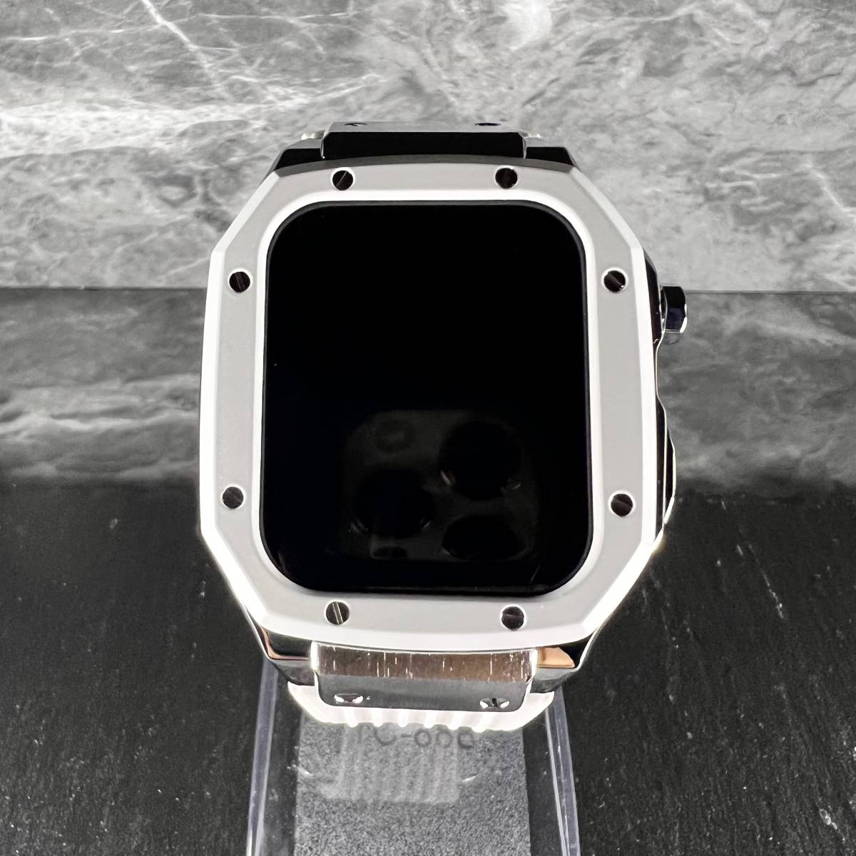 最高級Apple Watch カバー　44mm 45mm　ゴールデンコンセプト好きに　ステンレス