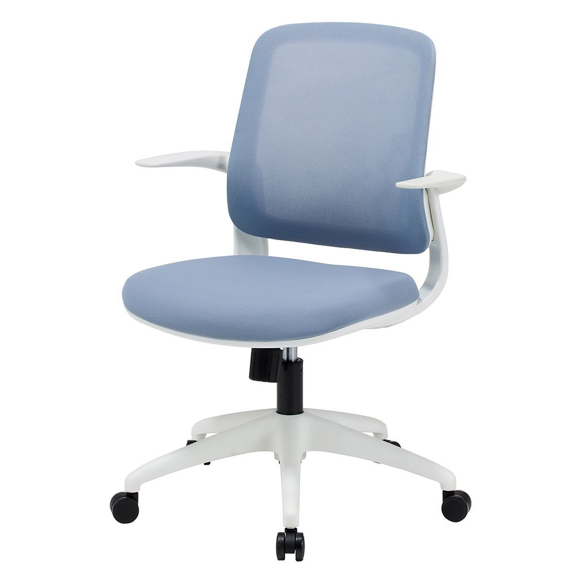 新品オフィスチェア　SMA-75A-BL　（肘付）　事務椅子　メッシュ素材 【本州送料無料】