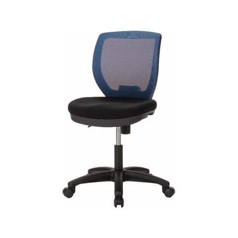新品オフィスチェア　DNT-52-BL（ブルー）　事務椅子　メッシュ素材 【本州送料無料】