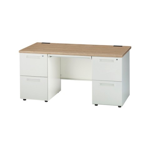 * Honshu free shipping * new goods office desk GSD-W147-2L2R NFO( white ) with both sides cupboard desk 2 step left sleeve /2 step right sleeve 