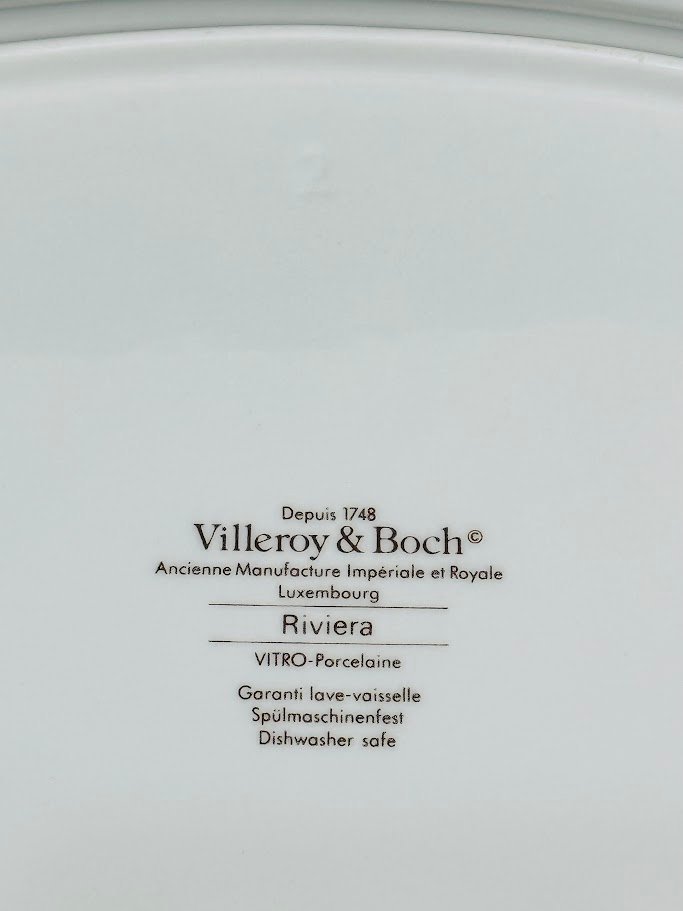 食器⑦ Villeroy&Boch ビレロイ&ボッホ 大皿 サンドウィッチプレート Riviera 花柄 フラワー ブランド 洋食器 ヴィレロイボッホ_画像2