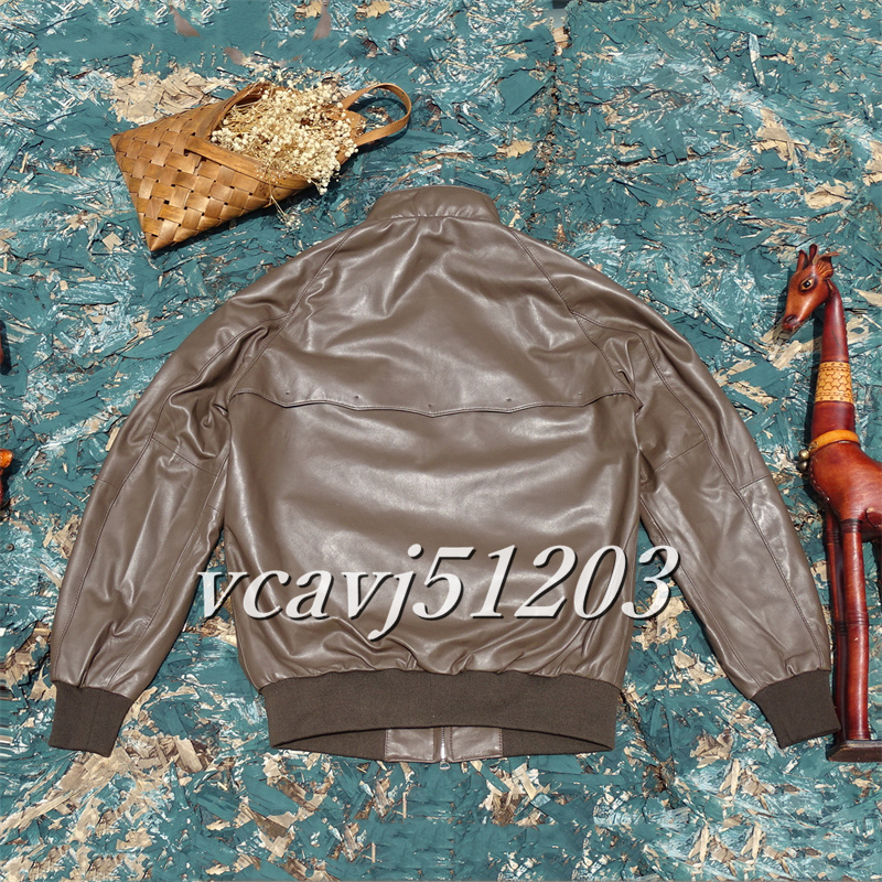 ◆稀少品◆メンズ 革ジャン TYPE G-9 レザージャケット 最上級 羊革 本革 ライダース バイクウエア オートバイ ブルゾン S~5XL_画像3