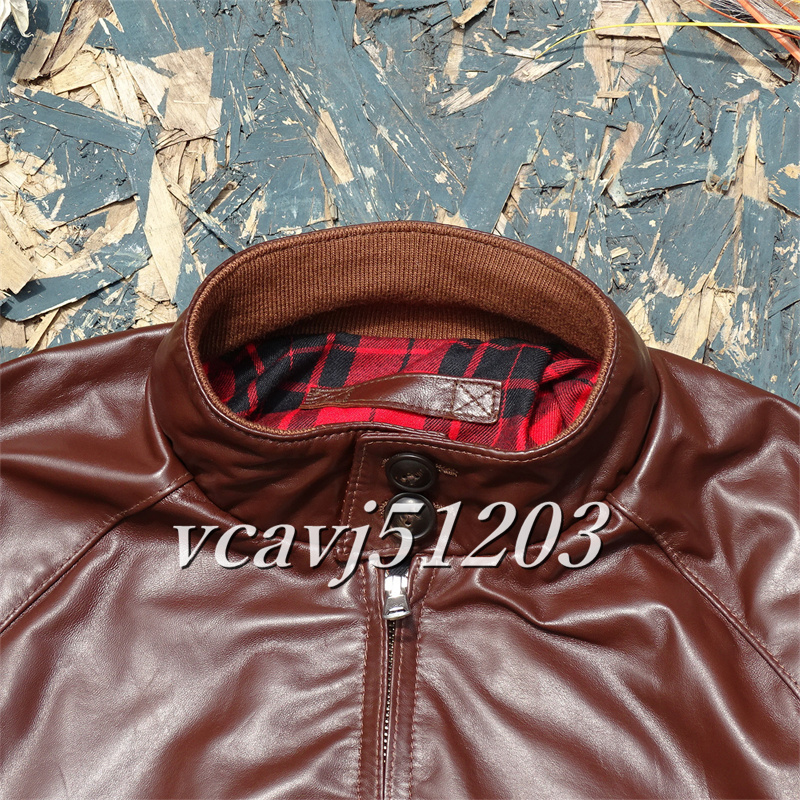 ◆高級品◆メンズ 革ジャン TYPE G-9 JACKET レザージャケット 最上級 羊革 本革 ライダース バイクウエア オートバイ ブルゾン M~4XL_画像4