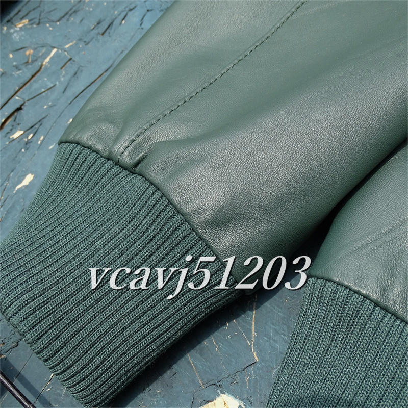 ◆美品◆メンズ 革ジャン TYPE G-9 Jacket イタリア レザージャケット 最上級 牛革 ライダース バイクウエア ブルゾン 本革 L~4XL_画像10