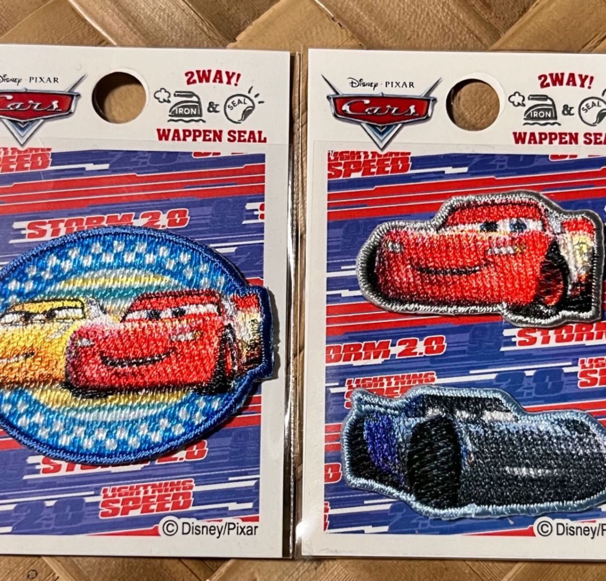 新品未開封　ディズニーピクサー　Car's カーズ　ワッペン　2シートセット　※バラ売り不可