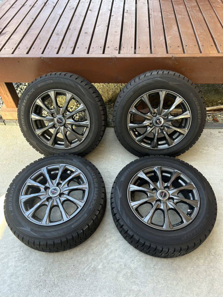 ★バリ溝 175/65R14 アルミホイール ダンロップ WM02 パッソ アクア ヴィッツ フィット等？★_画像1