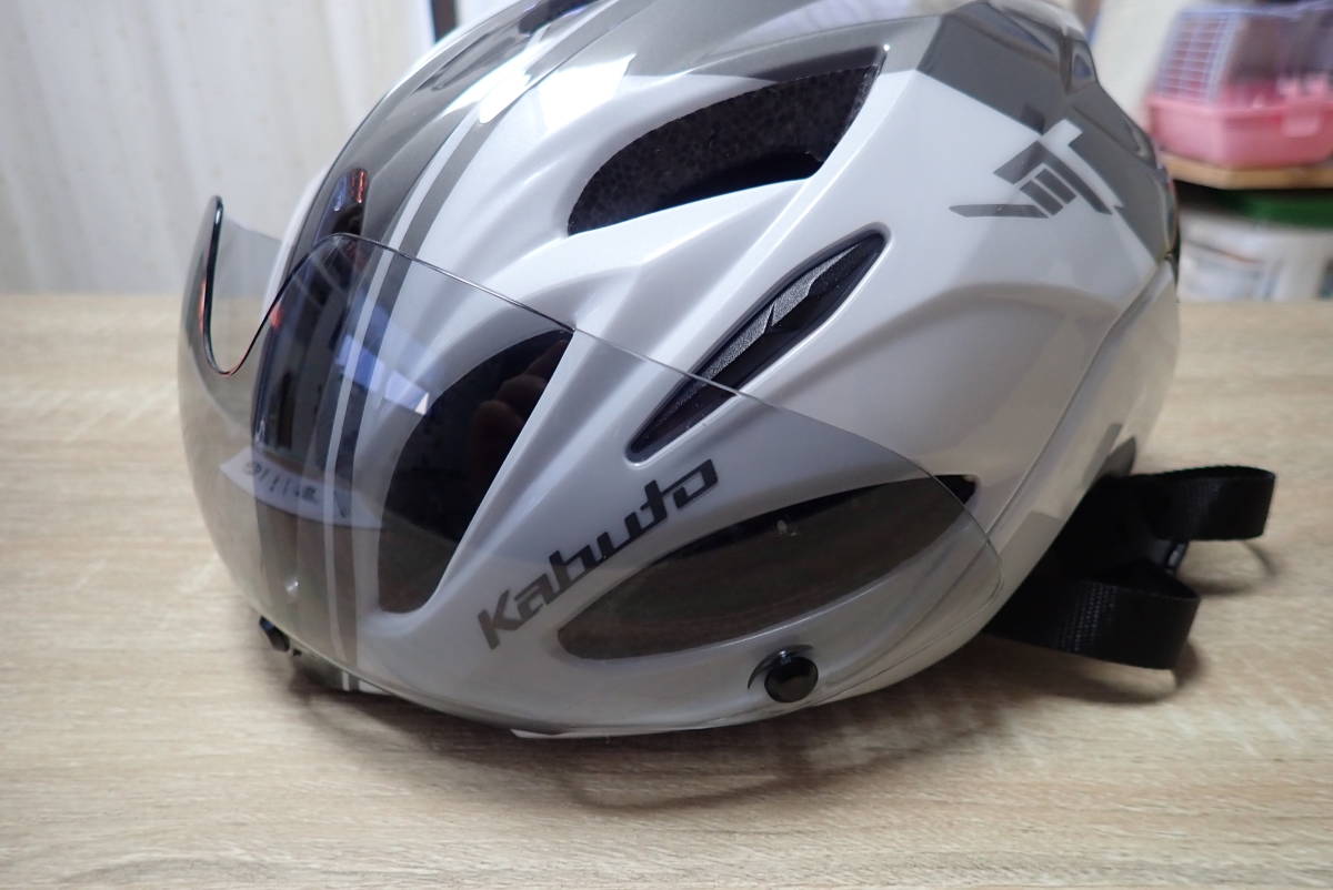 ★☆ 【美品・中古】　Kabuto　VITT（シールド付き）　自転車　ヘルメット　XL/XXL　☆★_画像5